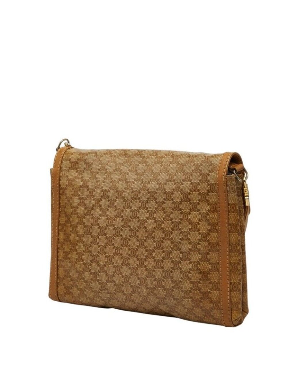 Celine Macadam Shoulder Bag Crossbody Beige Leather - Picture 2 of 8
